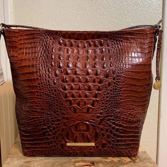 Brahmin Handbags - NWT Brahmin Pecan Melbourne Embossed Leather Hobo